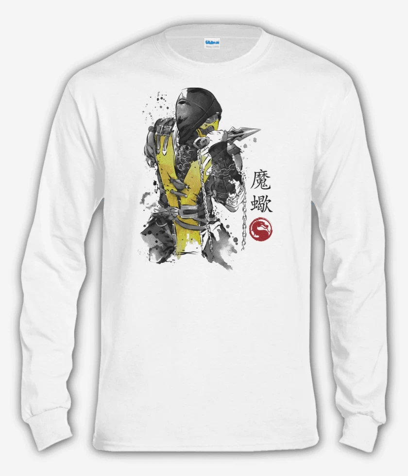 Polera manga larga Blanco de Guerrero de Fuego