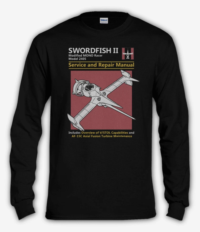 Polera manga larga Negro de Swordfish II