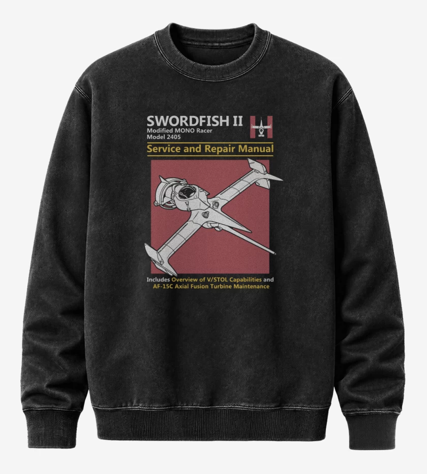 Poleron Polo Acid Wash Negro de Swordfish II