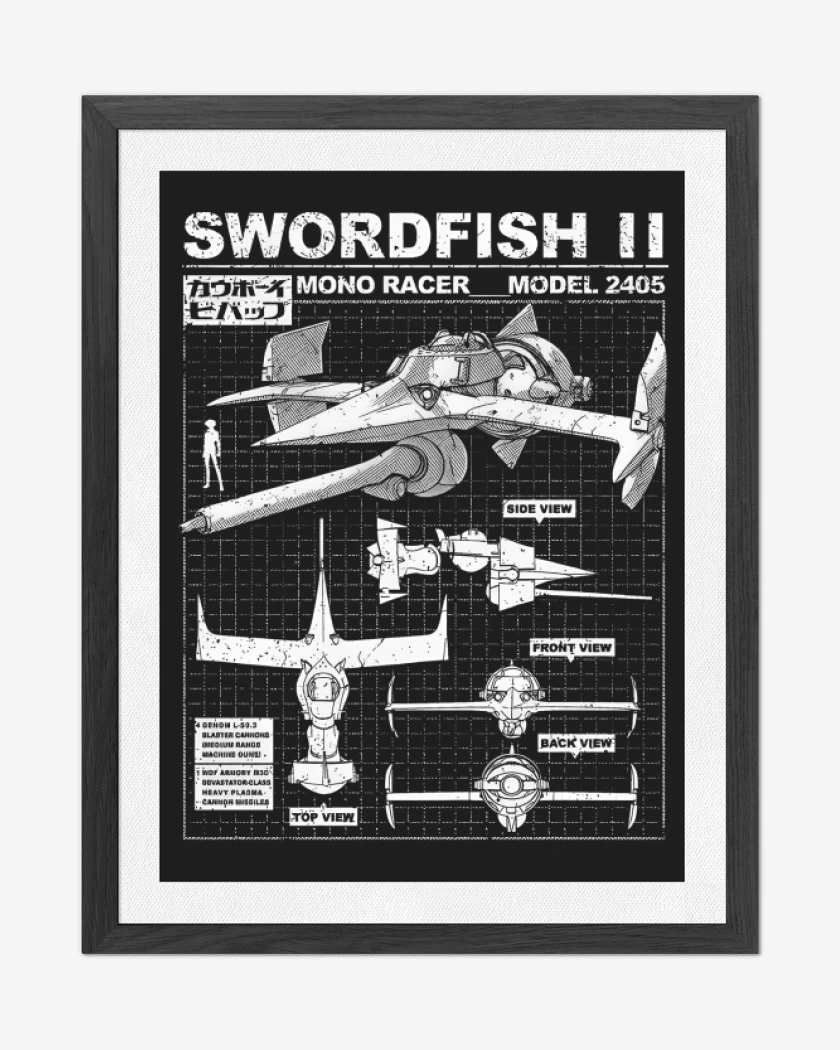 Cuadro decorativo Negro de Swordfish II Modelo 2405