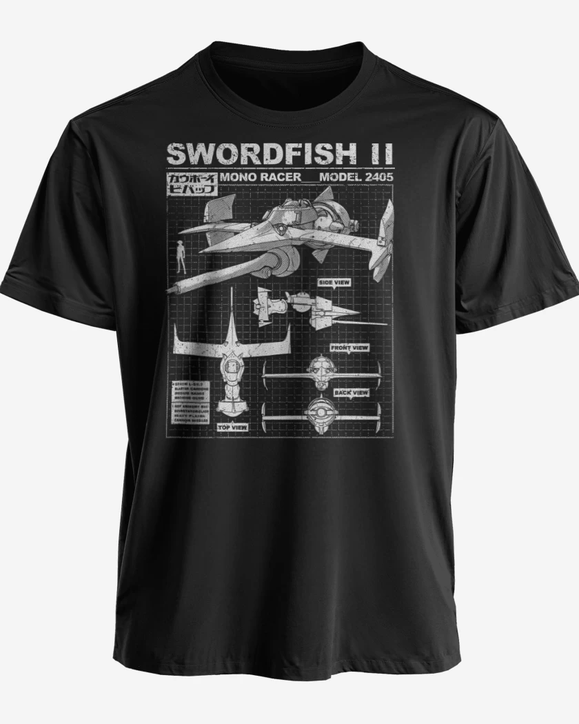 Polera premium Negro de Swordfish II Modelo 2405