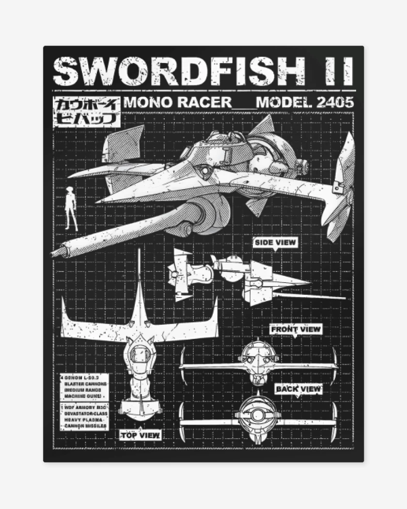 Print metalico Negro de Swordfish II Modelo 2405