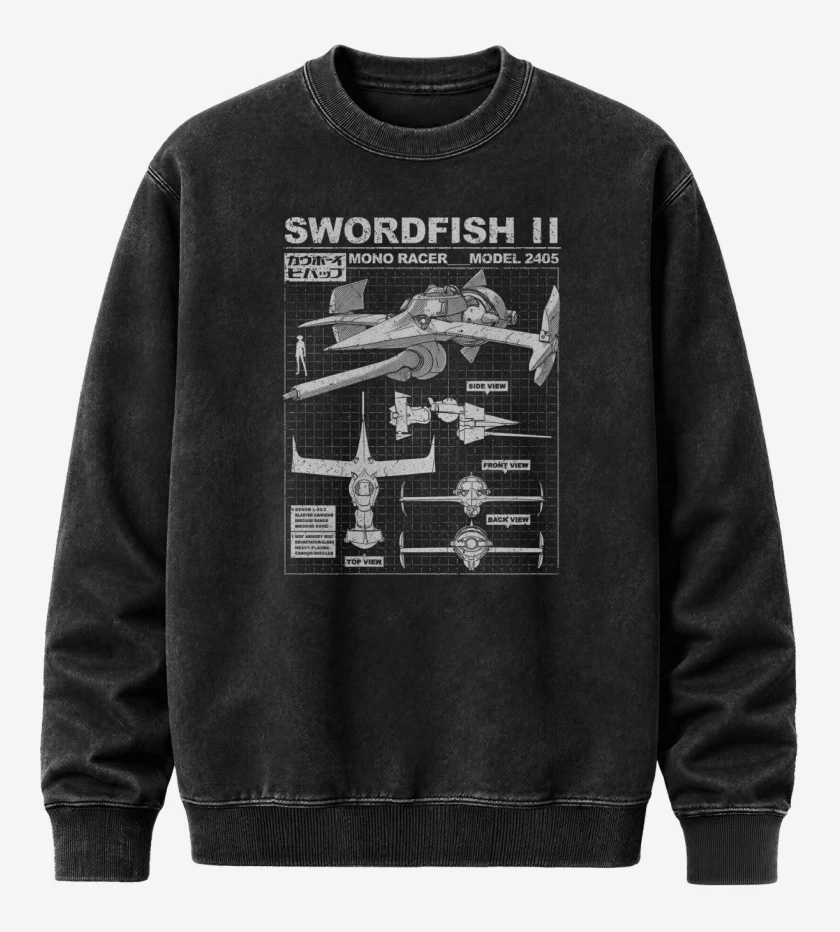 Poleron Polo Acid Wash Negro de Swordfish II Modelo 2405