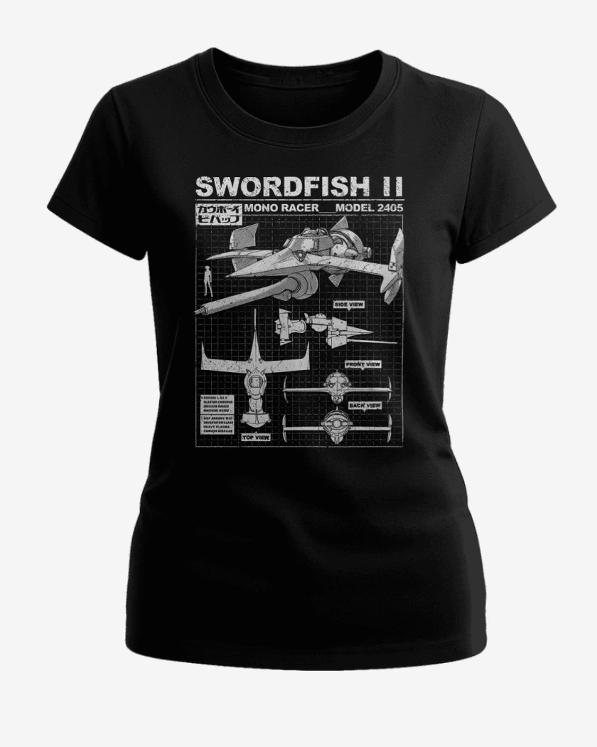 Polera de Mujer Negro de Swordfish II Modelo 2405