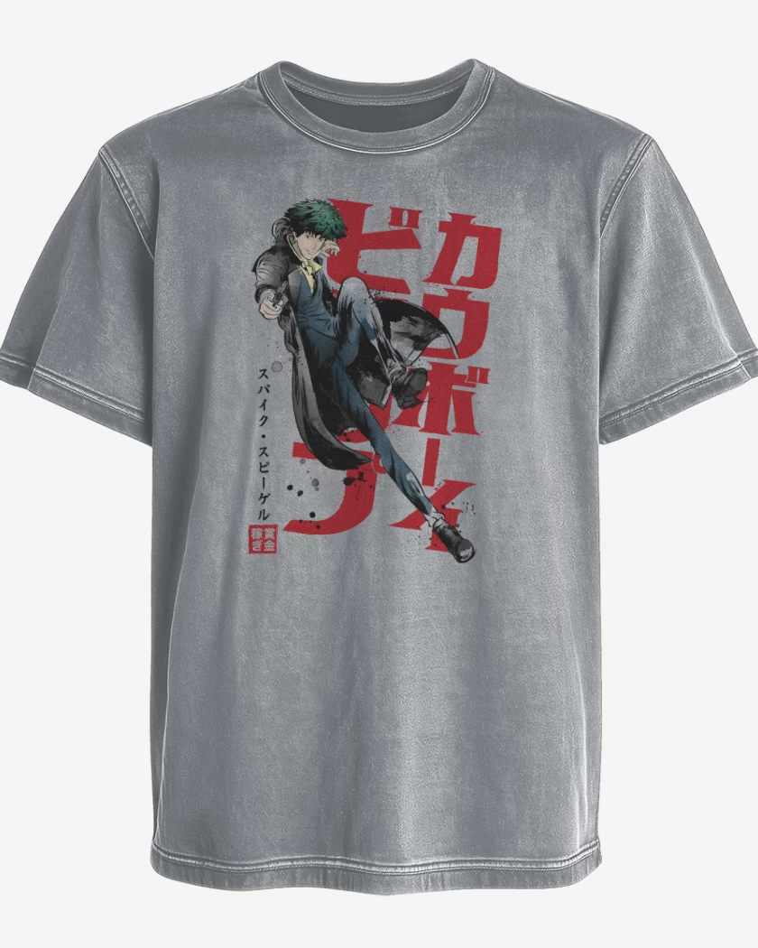 Polera desgastada Gris Melange de Spiegel