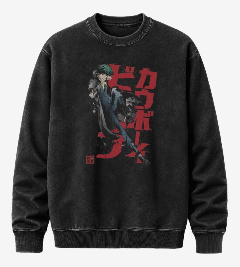 Poleron Polo Acid Wash Negro de Spiegel