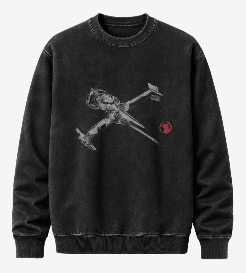 Poleron Polo Acid Wash Negro de Spiegel Swordfish