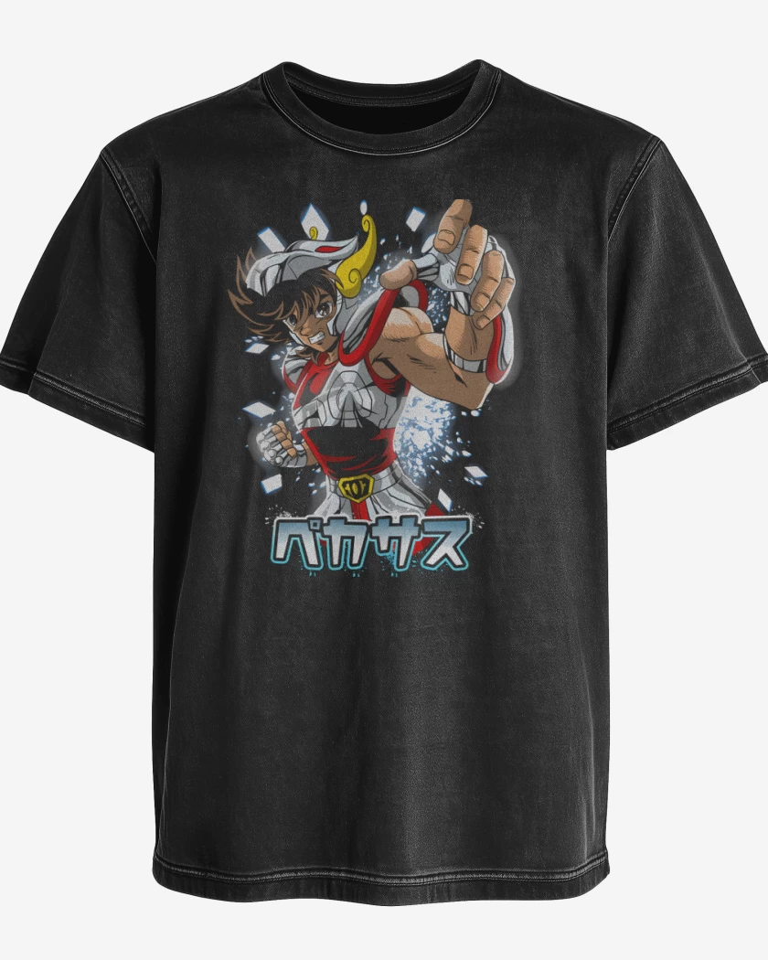 Polera desgastada Negro de Santo Legendario