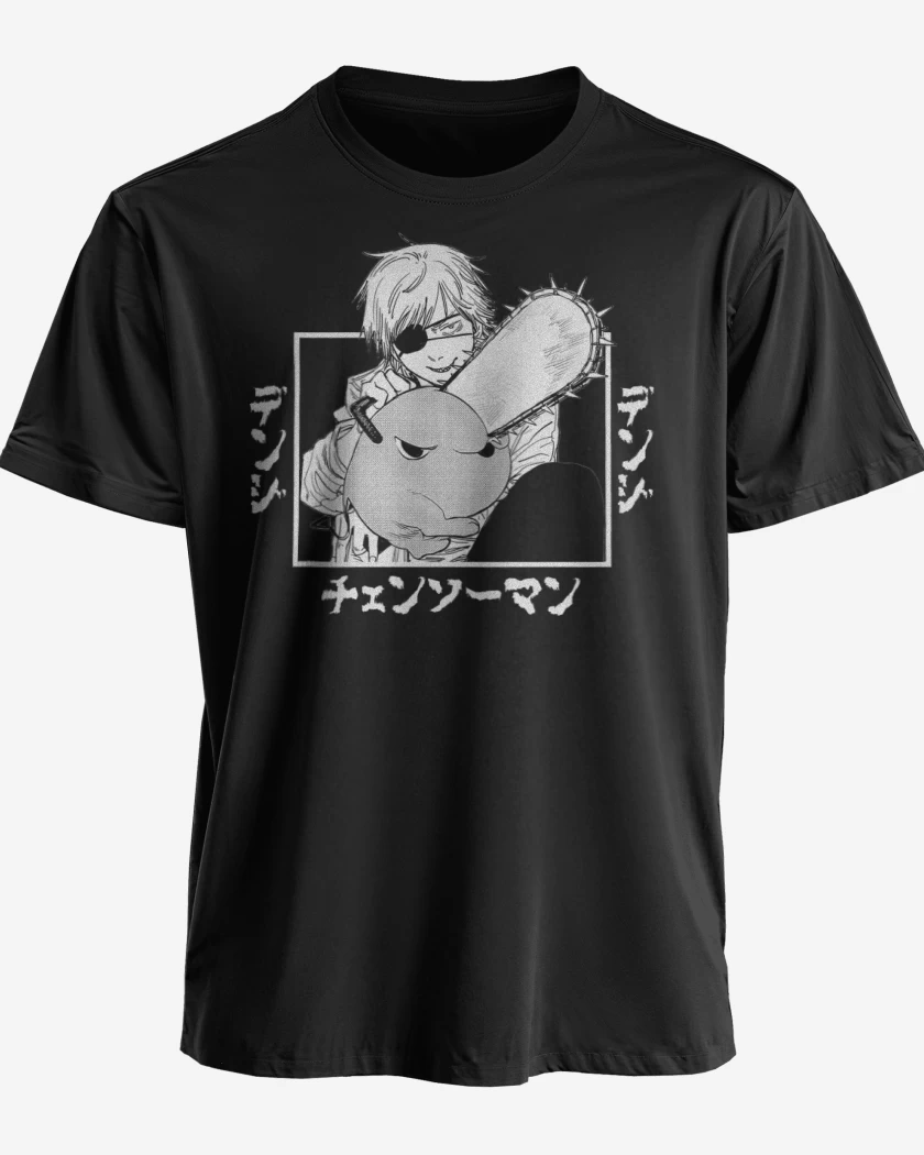 Polera premium Negro de Denji Pochita