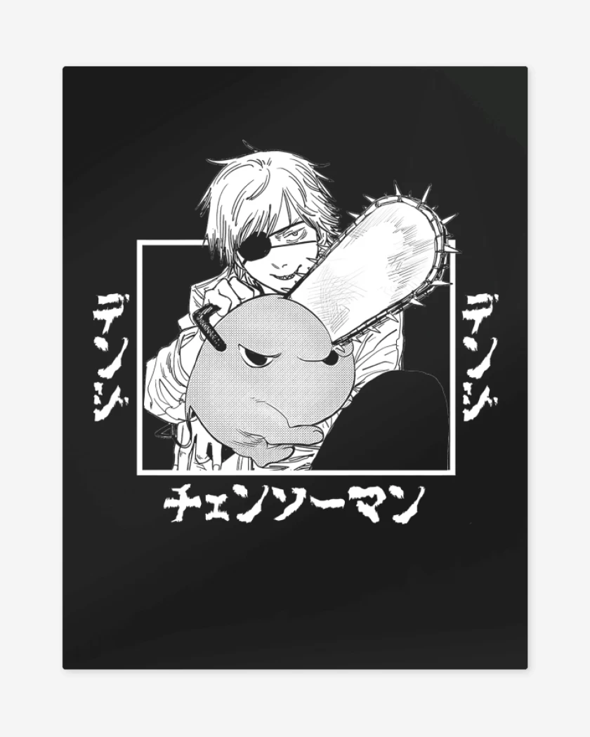 Print metalico Denji Pochita