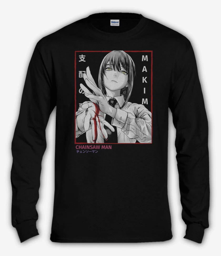 Polera manga larga Negro de Makima Control