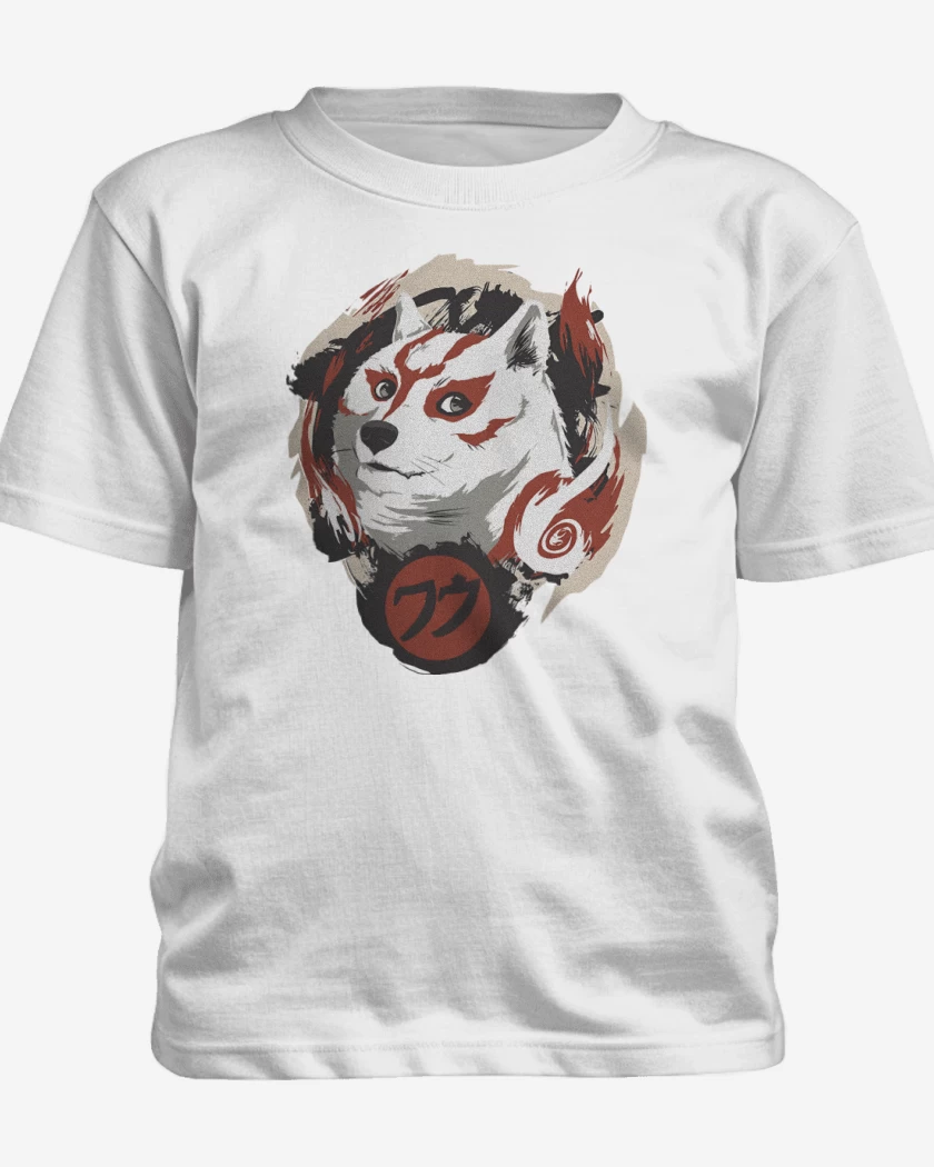 Polera de niño Blanco de Doge Amaterasu