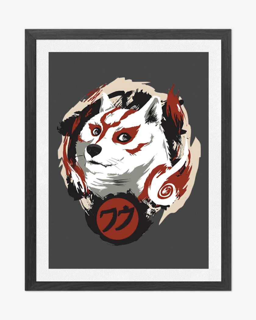 Cuadro decorativo Carbon de Doge Amaterasu