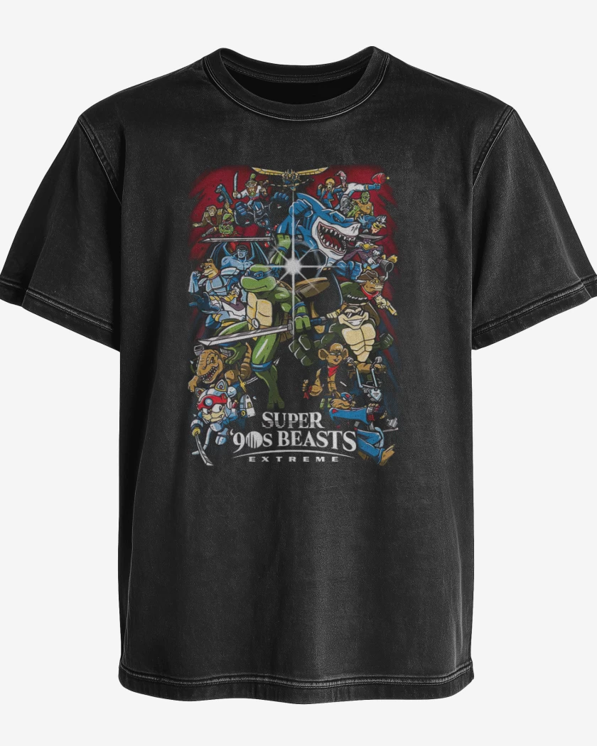 Polera desgastada Super 90s beasts