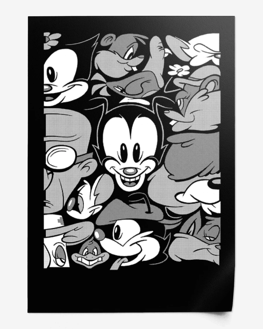 Print Animaniacs B&W 