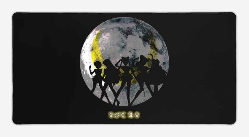 Mouse pad Gamer Negro de Moon Sailor