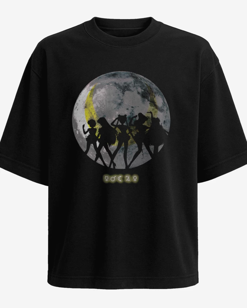 Polera Oversize Negro de Moon Sailor