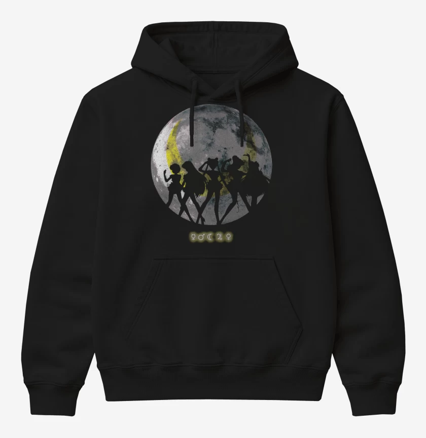Poleron Canguro básico Negro de Moon Sailor