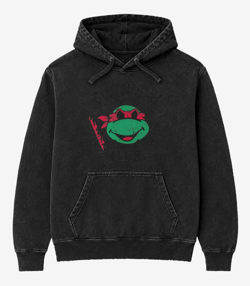 Poleron Canguro Acid Wash Negro de Twin sai club