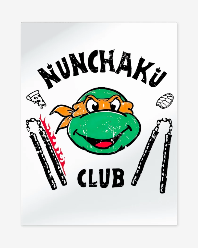 Print metalico Blanco de Nunchaku club