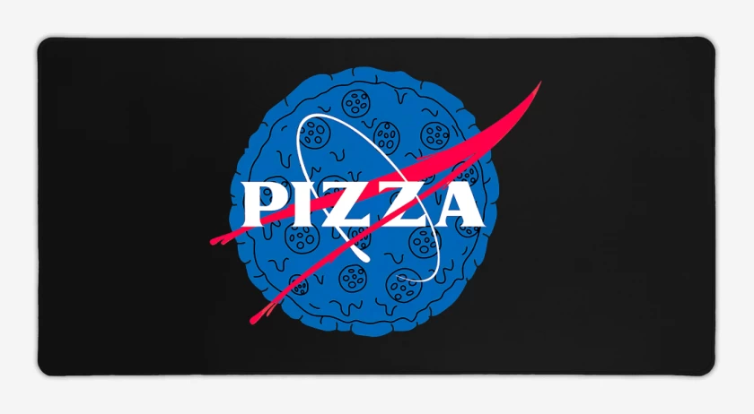 Mouse pad Gamer Negro de Pizza