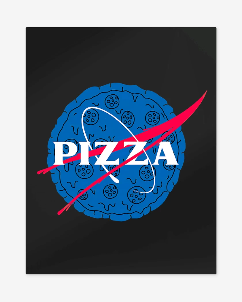 Print metalico Negro de Pizza