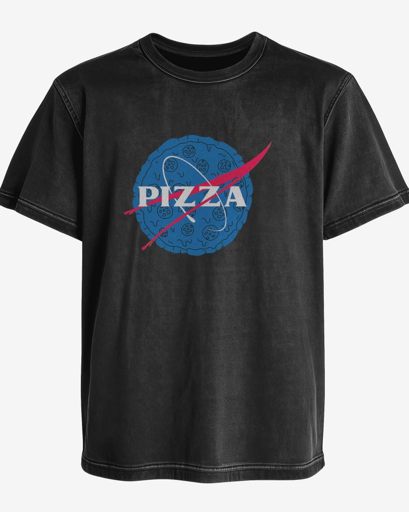 Polera desgastada Negro de Pizza