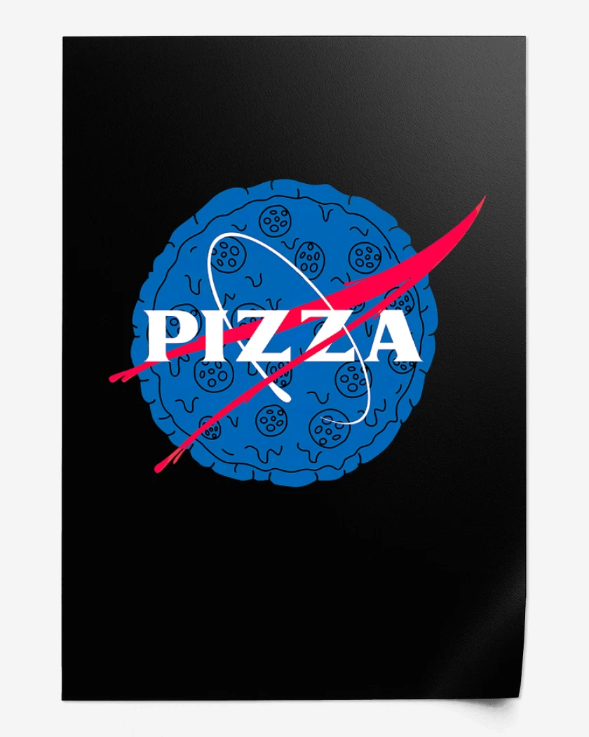 Print Negro de Pizza