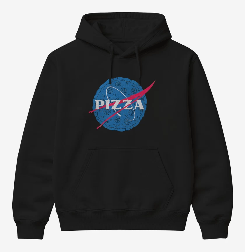 Poleron Canguro básico Negro de Pizza
