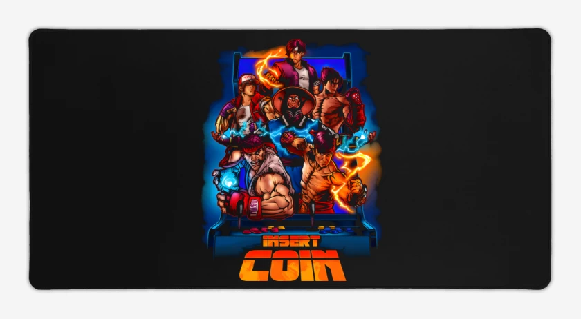 Mouse pad Gamer Insert Coin Fighters