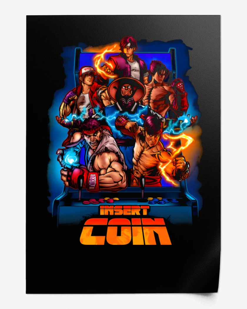 Print Insert Coin Fighters