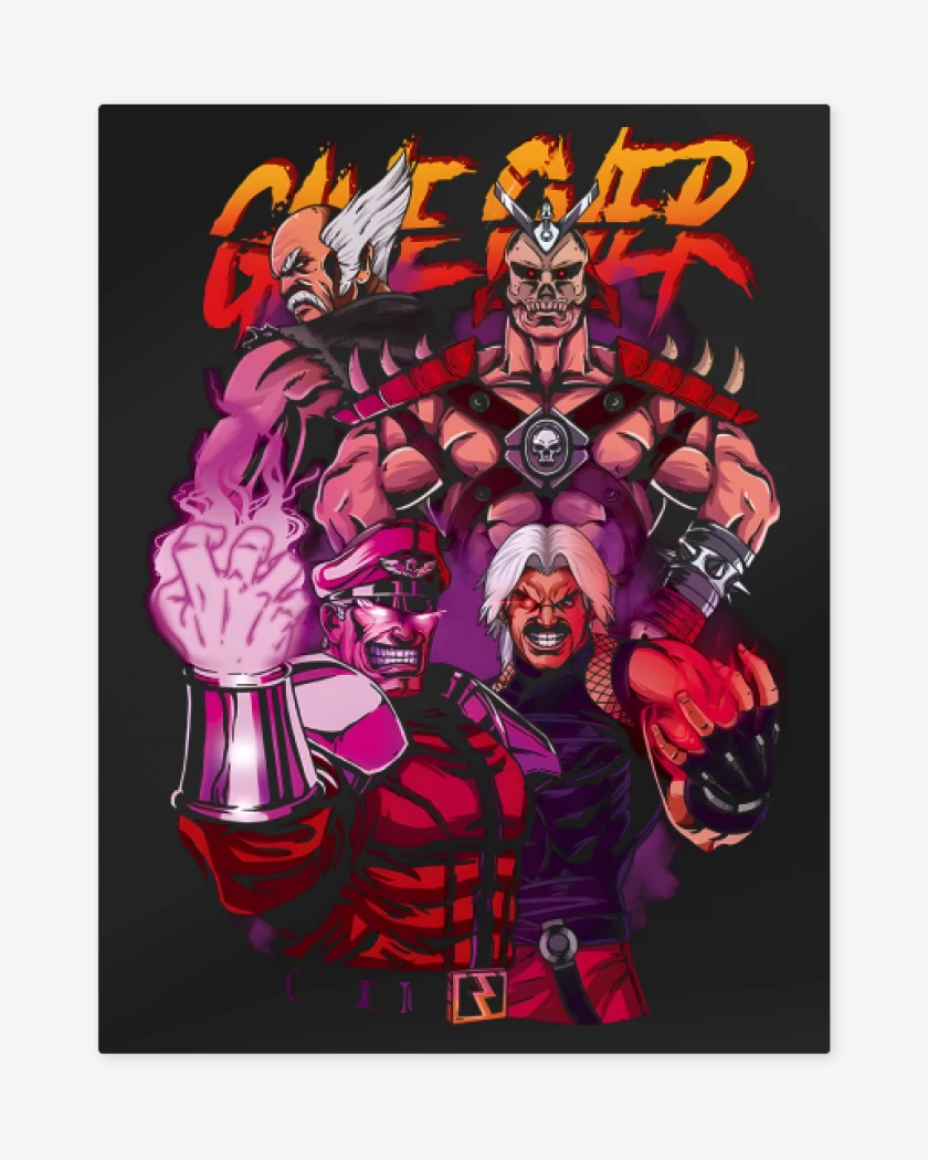 Print metalico Negro de Game Over II