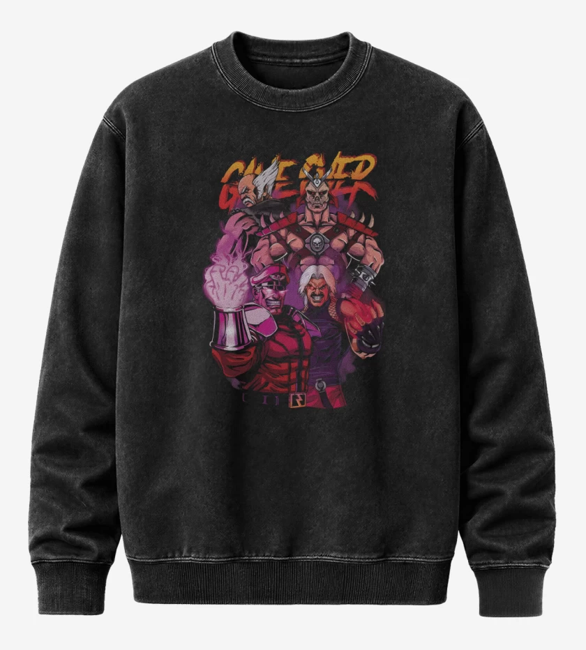 Poleron Polo Acid Wash Negro de Game Over II