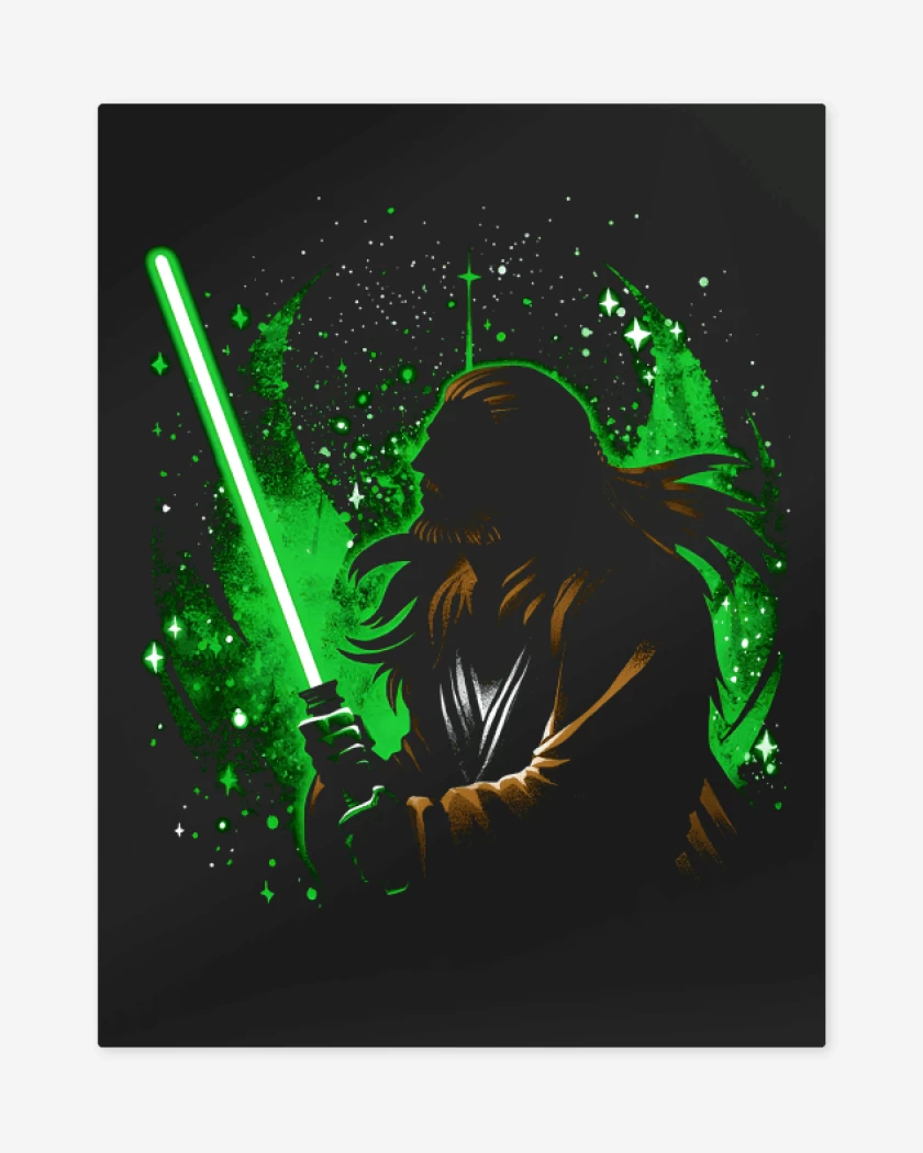 Print metalico Negro de Instinto Jedi