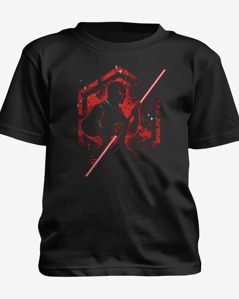 Polera de niño Negro de Sith de Doble Oscuridad