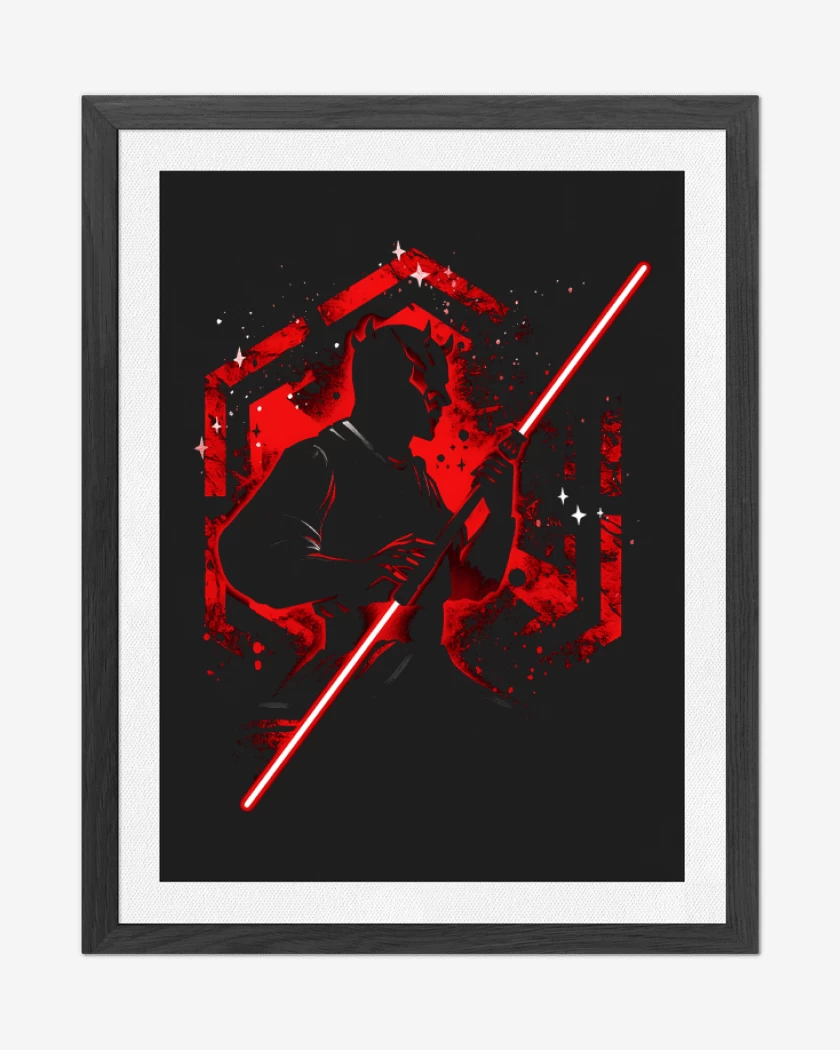Cuadro decorativo Negro de Sith de Doble Oscuridad