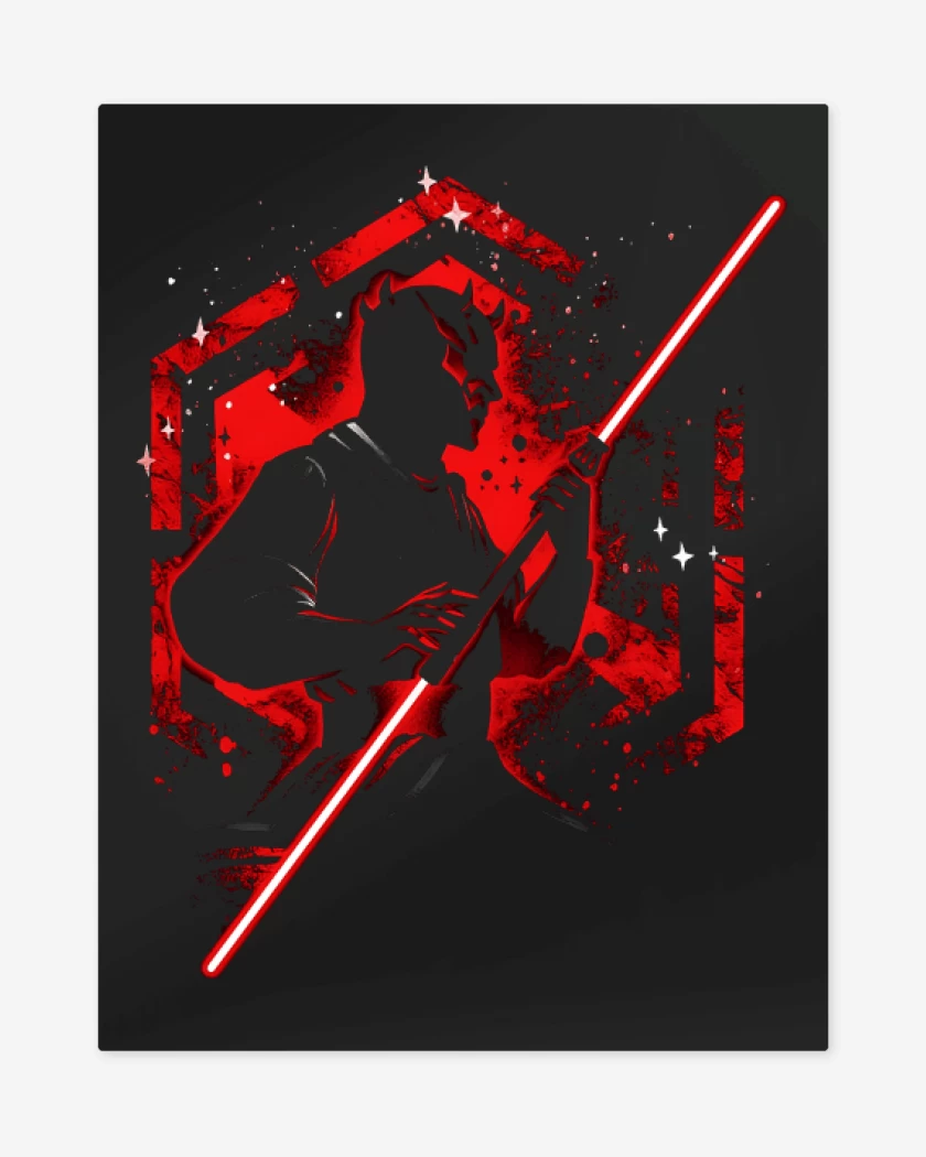 Print metalico Negro de Sith de Doble Oscuridad