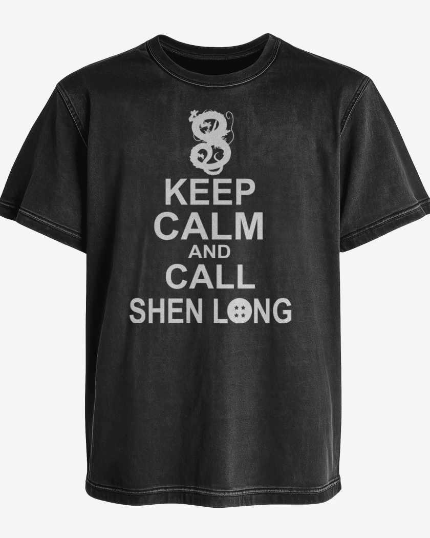 Polera desgastada Keep calm and call shen long