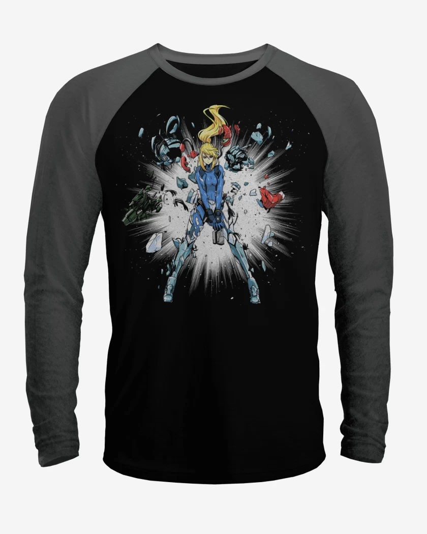Polera Raglan Samus Explosiva