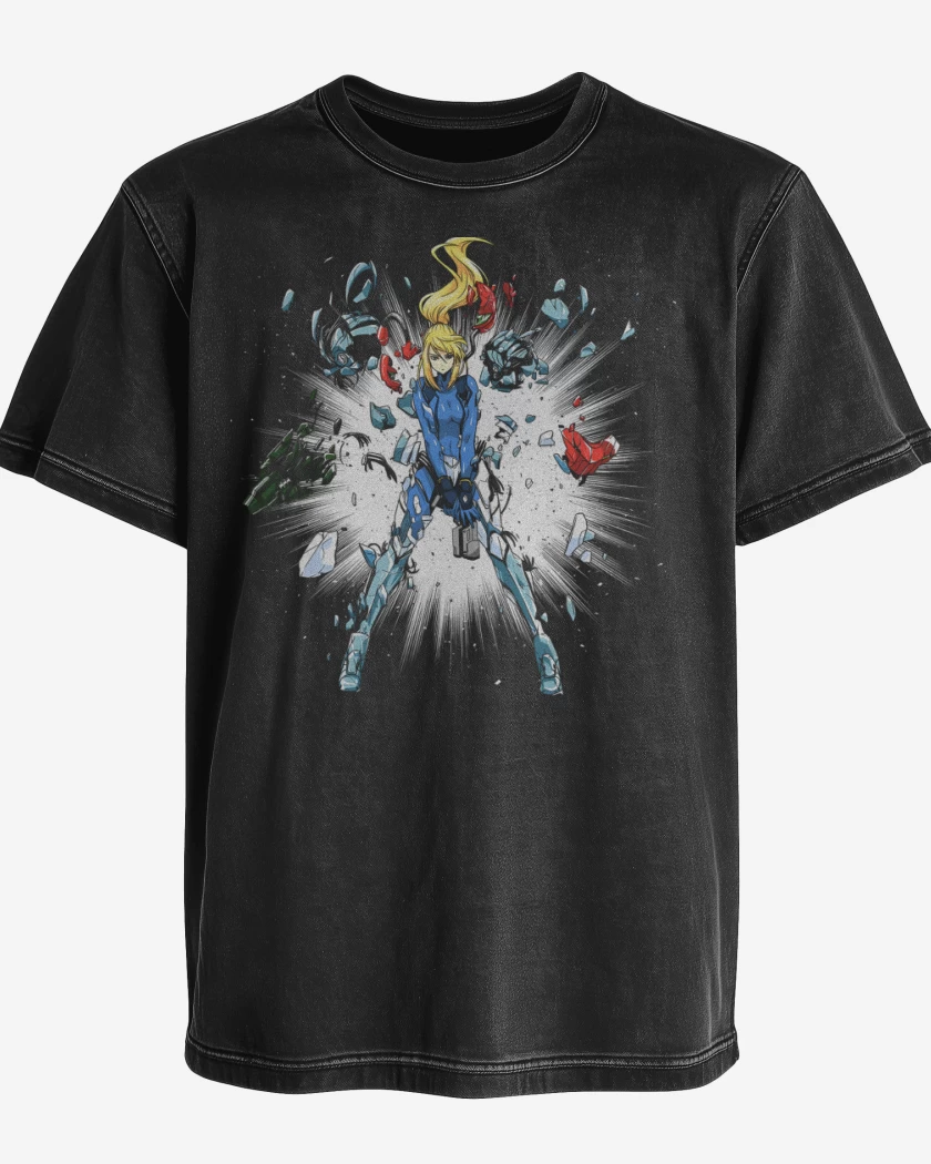 Polera desgastada Samus Explosiva