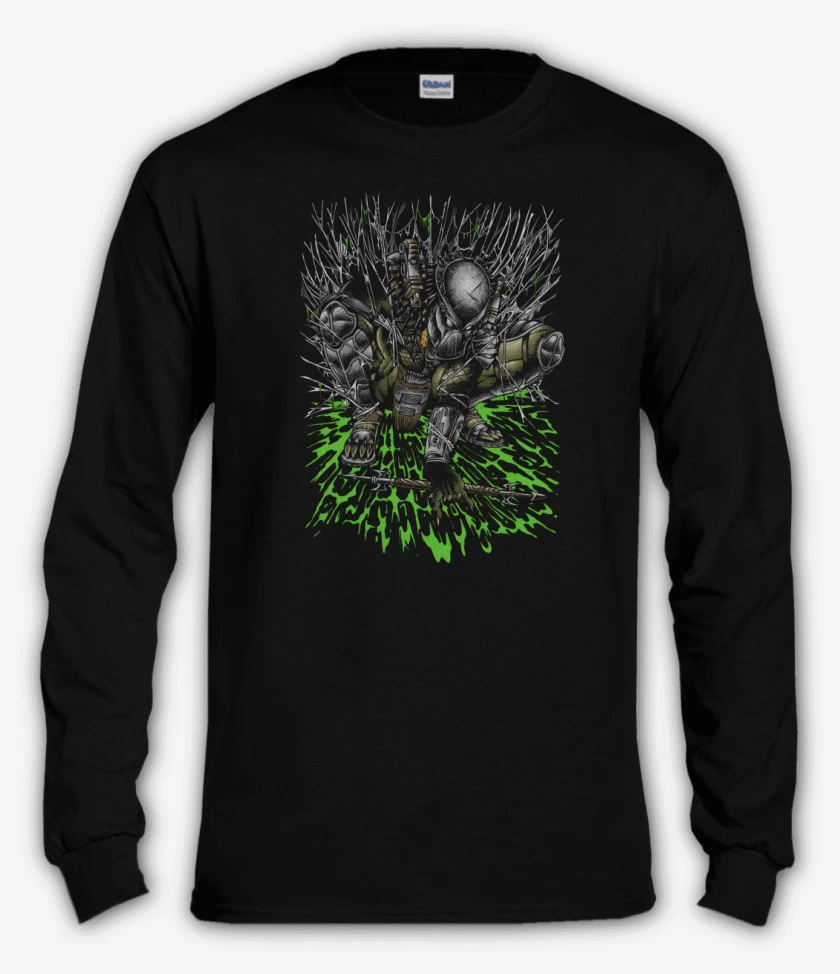 Polera manga larga Negro de Cazador de Humanos