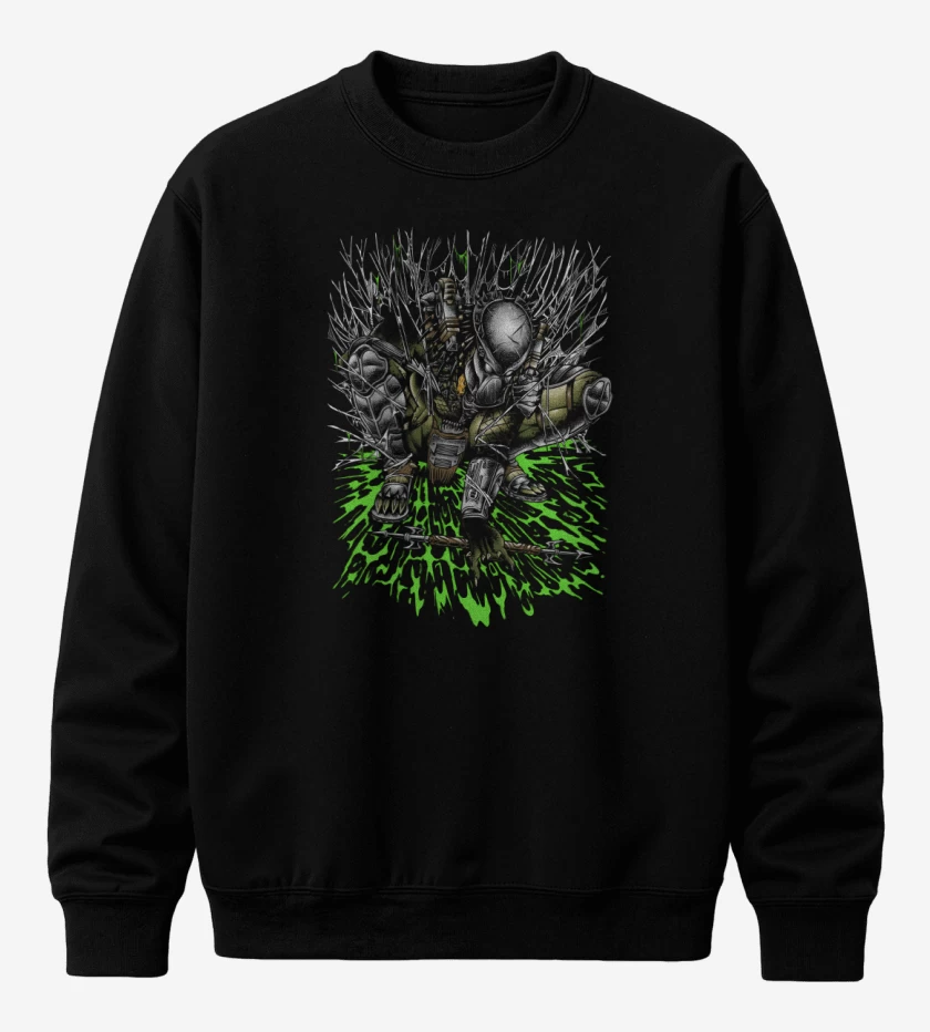 Poleron polo Negro de Cazador de Humanos