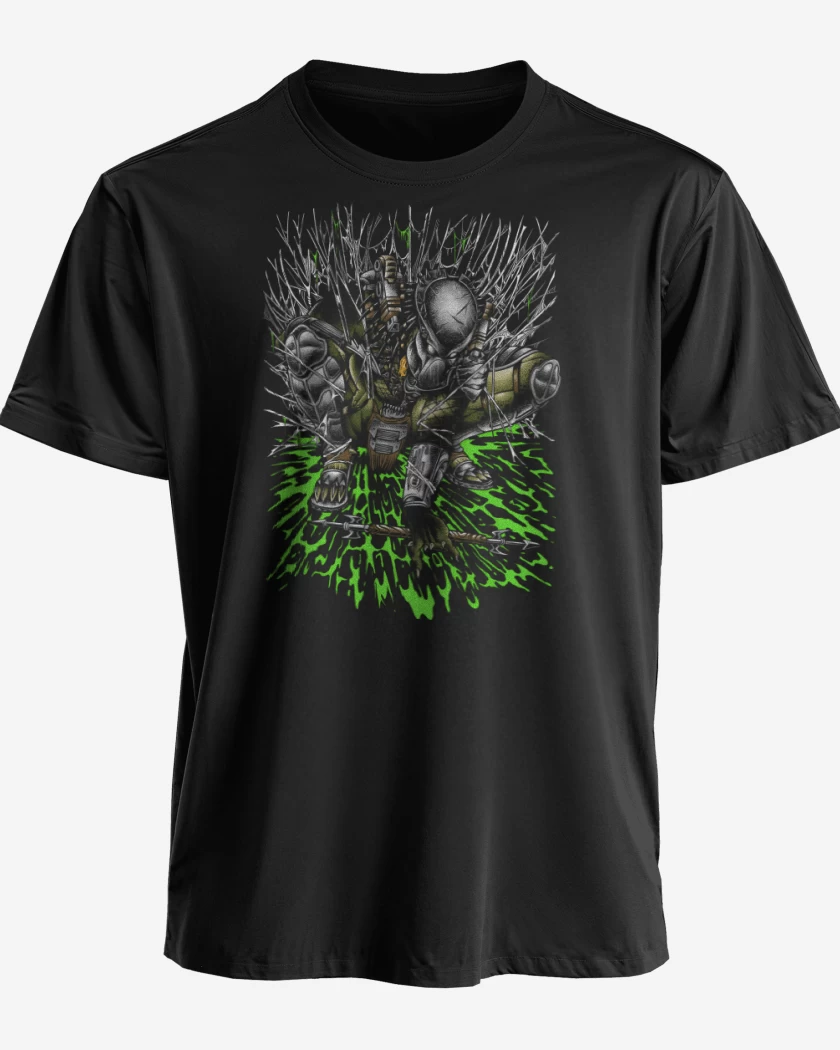Polera premium Negro de Cazador de Humanos
