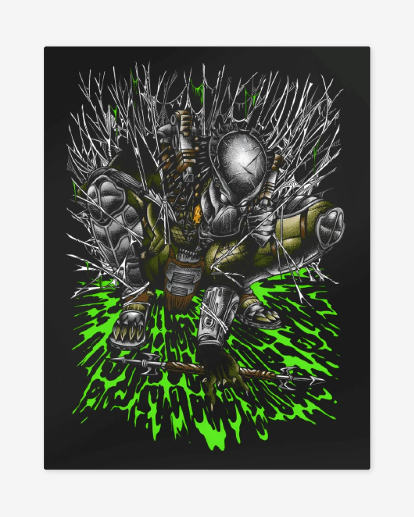 Print metalico Negro de Cazador de Humanos