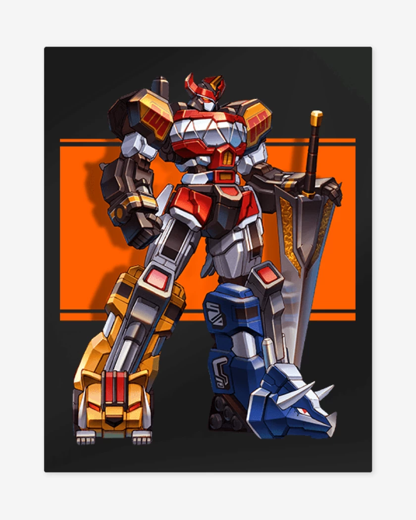 Print metalico Negro de Megazord