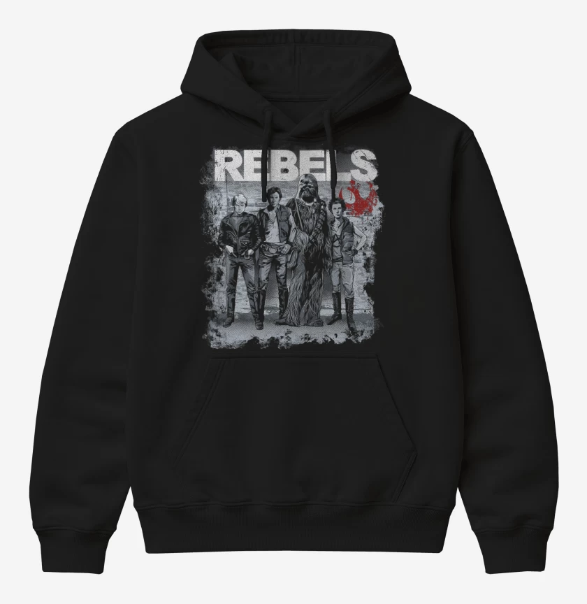 Poleron Canguro básico Negro de Rebels