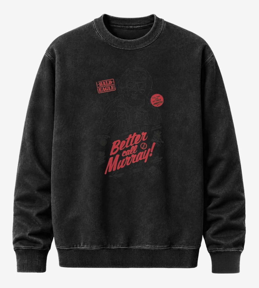 Poleron Polo Acid Wash Negro de Better Call Murray