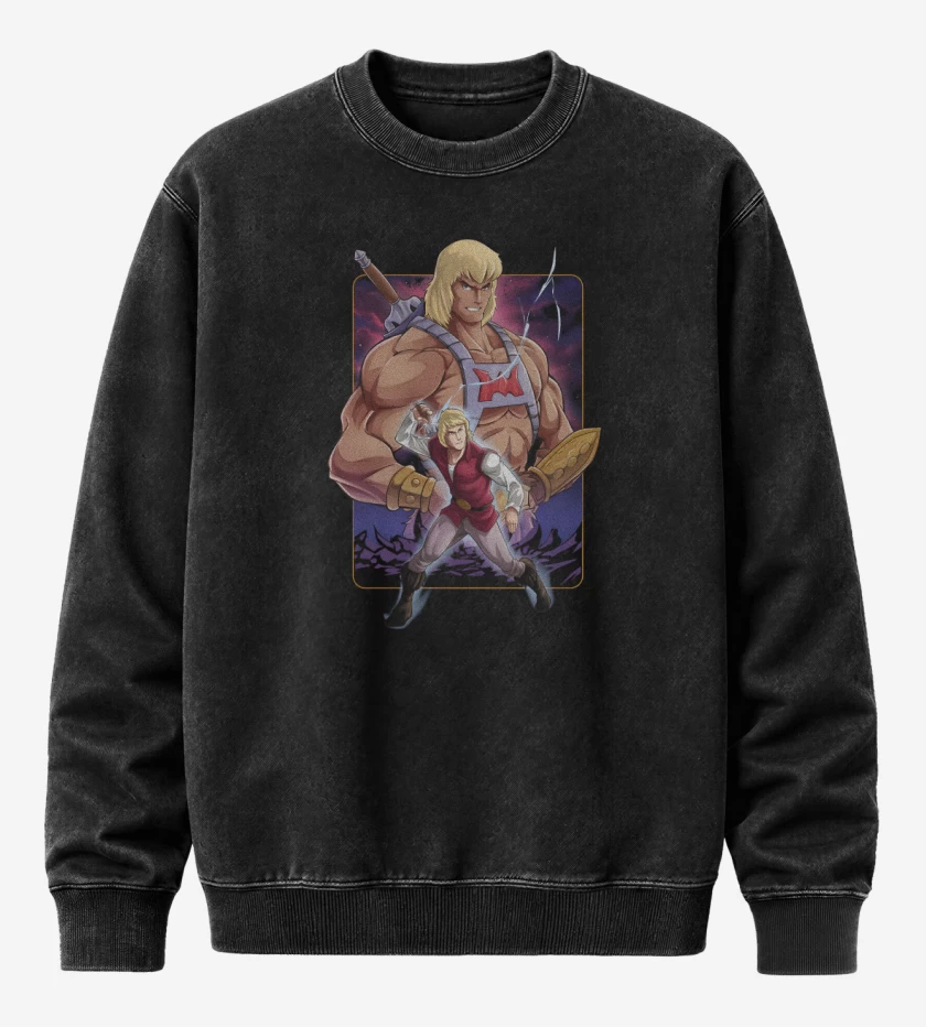 Poleron Polo Acid Wash Negro de Gigante del Universo
