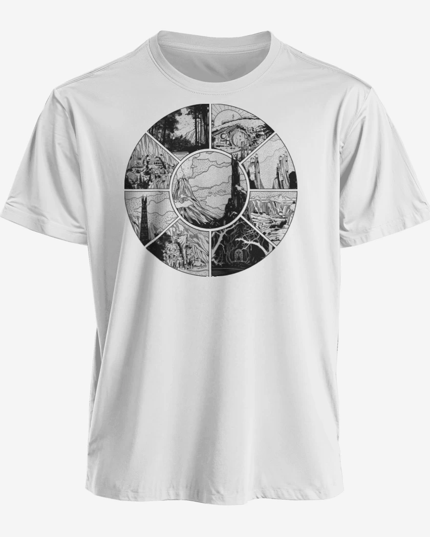Polera premium Blanco de La Tierra Media