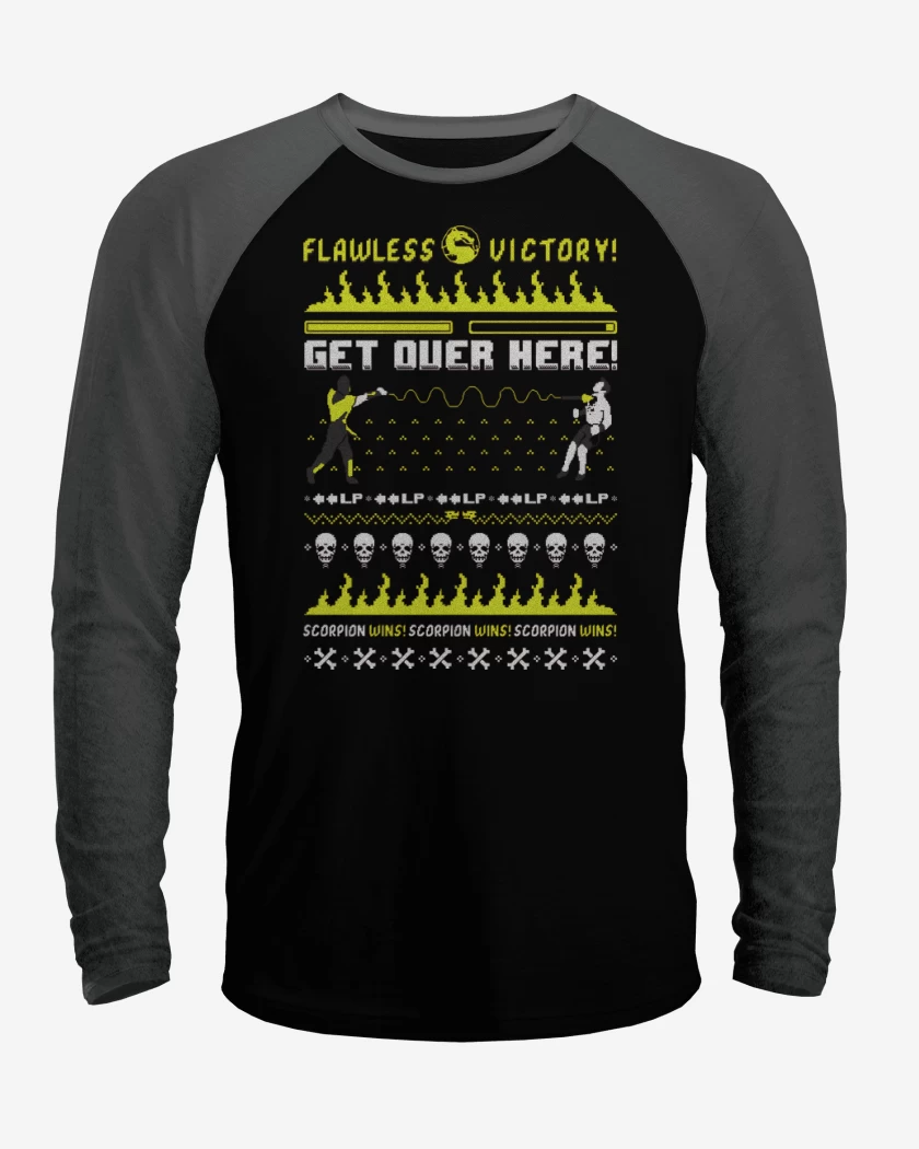 Polera Raglan Negro / Negro Heather de Get Over Here!!!!